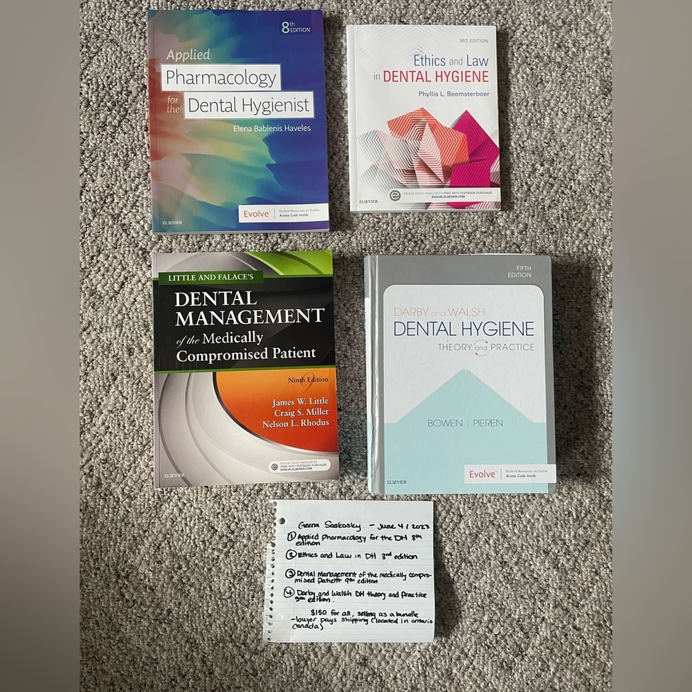 Dental hygiene textbooks!! See description